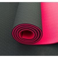 Коврик (мат) для йоги и фитнеса Sportcraft TPE 6 мм ES0018 Black/Red