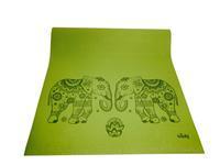 Коврик для йоги Bodhi Leela Слоны, оливково-зеленый