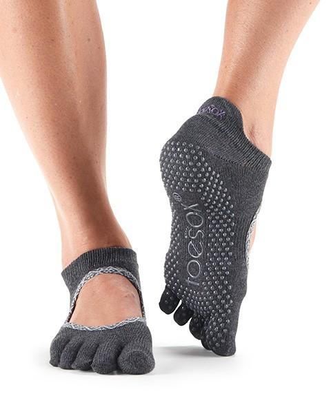 Носки для йоги ToeSox Grip Full Toe Bellarina (Carbon Batik)