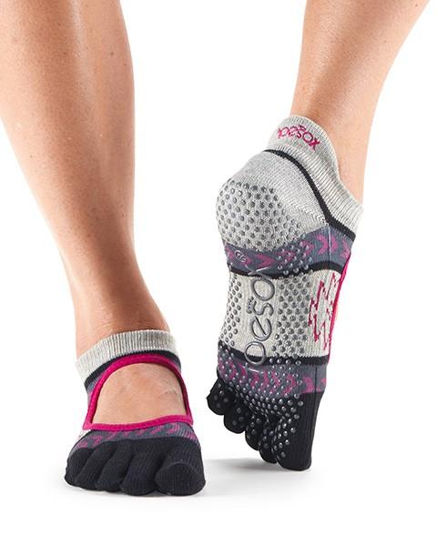 Носки для йоги ToeSox Grip Full Toe Bellarina (Moonshadow)