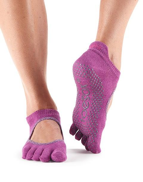 Носки для йоги ToeSox Grip Full Toe Bellarina (Mulberry Batik)