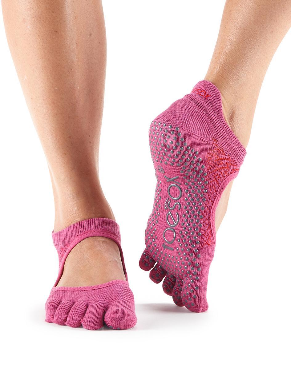 Носки для йоги ToeSox Grip Full Toe Bellarina (Ruby)