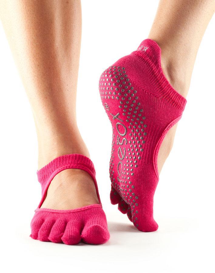 Носки для йоги ToeSox Grip Full Toe Bellarina (Fuchsia)