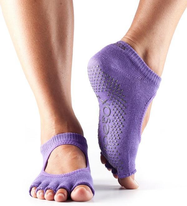 Носки для йоги ToeSox Grip Half Toe Bella (Light Purple)