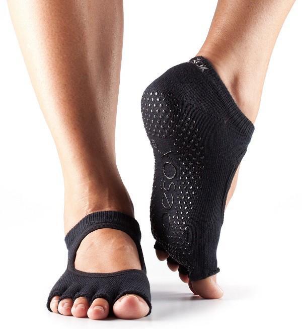 Носки для йоги ToeSox Grip Half Toe Bella (Black)