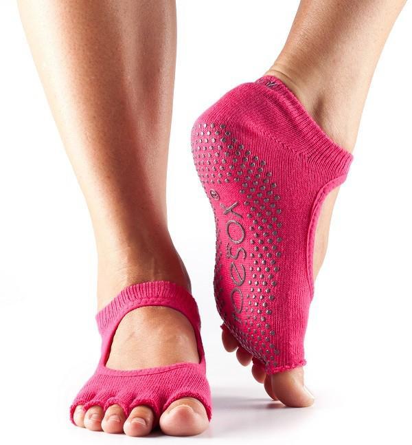 Носки для йоги ToeSox Grip Half Toe Bella (Fuchsia)