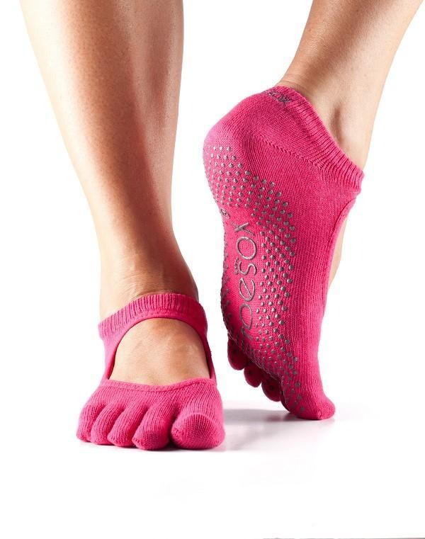 Носки для йоги ToeSox Grip Full Toe Bella (Fuchsia)