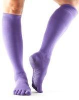 Носки для йоги ToeSox Grip Full Toe Scrunch Knee High (Light Purple)