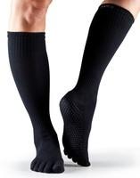 Носки для йоги ToeSox Grip Full Toe Scrunch Knee High (Black)