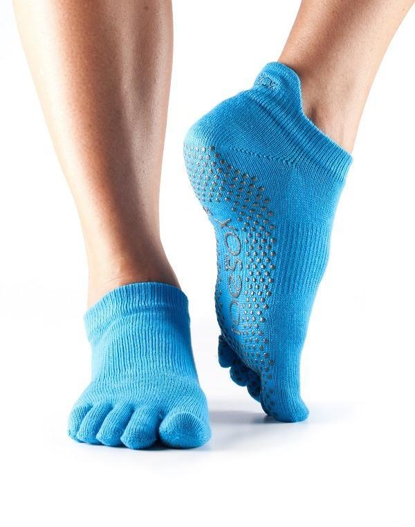 Носки для йоги ToeSox Grip Full Toe Low Rise (Skydiver)