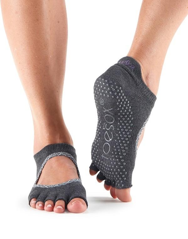 Носки для йоги ToeSox Grip Half Toe Bellarina (Carbon Batik)
