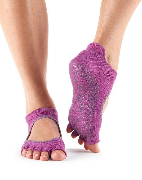 Носки для йоги ToeSox Grip Half Toe Bellarina (Mulberry Batik) M размер
