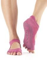 Носки для йоги ToeSox Grip Half Toe Bellarina (Ruby)