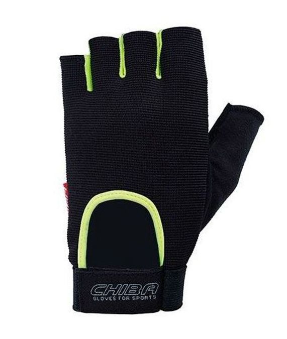 Спортивные перчатки Chiba Fit 40416 Black/Neonyellow