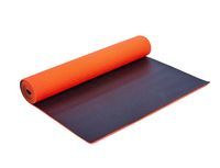 Коврик для фитнеса и йоги - PVC 6 мм двухслойный FI-5558-4 оранжевый-черный