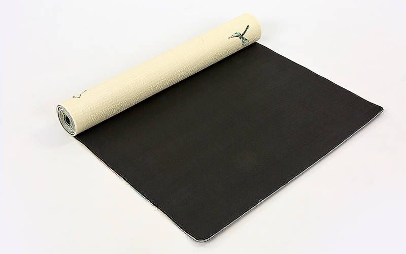 Коврик для йоги Джутовый (Yoga mat) 2-х слойный 3мм FI-7157-2