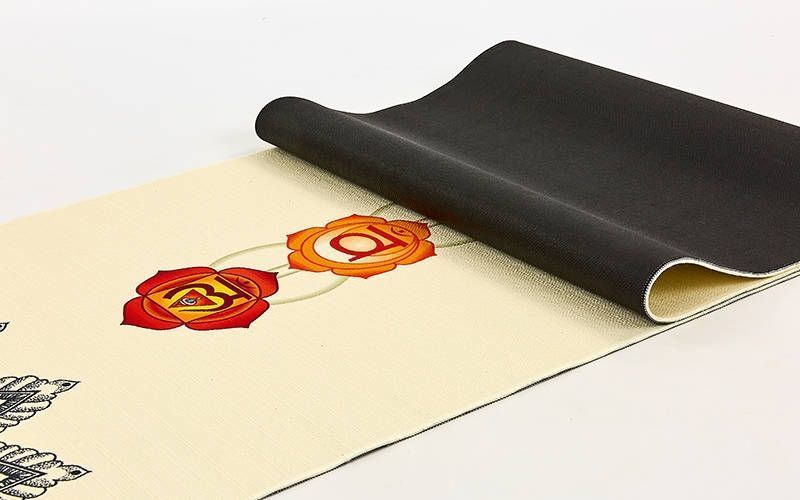 Коврик для йоги Джутовый (Yoga mat) 2-х слойный 3мм FI-7157-1
