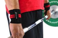 Бинт кистевой ProSource Weight Lifting Wrist Wrap with Loop 2 шт черный/красный