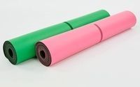 Коврик для йоги с разметкой PU 5 мм Record FI-8307-2 Розовый