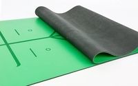 Коврик для йоги с разметкой PU 5 мм Record FI-8307-1 Зеленый