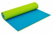 Коврик для фитнеса и йоги PVC 6 мм двухслойный SP-Planeta FI-5558-3 салатовый-голубой
