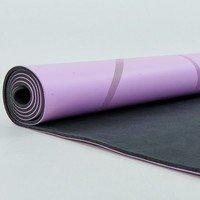 Коврик для йоги с разметкой PU 5 мм Record FI-8307-3 Светло-Фиолетовый