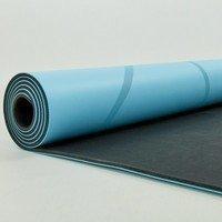 Коврик для йоги с разметкой PU 5 мм Record FI-8307-6 Мятный