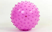Мяч массажный для фитнеса 23 см BA-3402 (фиолетовый, синий, розовый)