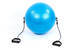 Мяч для фитнеса (фитбол) глянцевый с эспандерами 65 см PS FI-075T-65