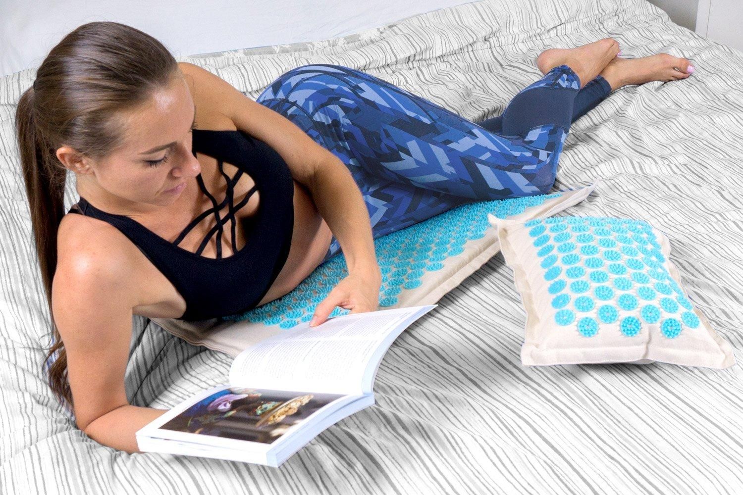 Набор акупунктурный Prosource Ki Acupressure Mat and Pillow (аква)