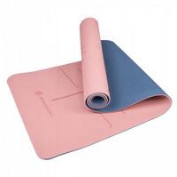 Коврик (мат) для йоги и фитнеса Springos TPE 6 мм YG0014 Pink/Blue