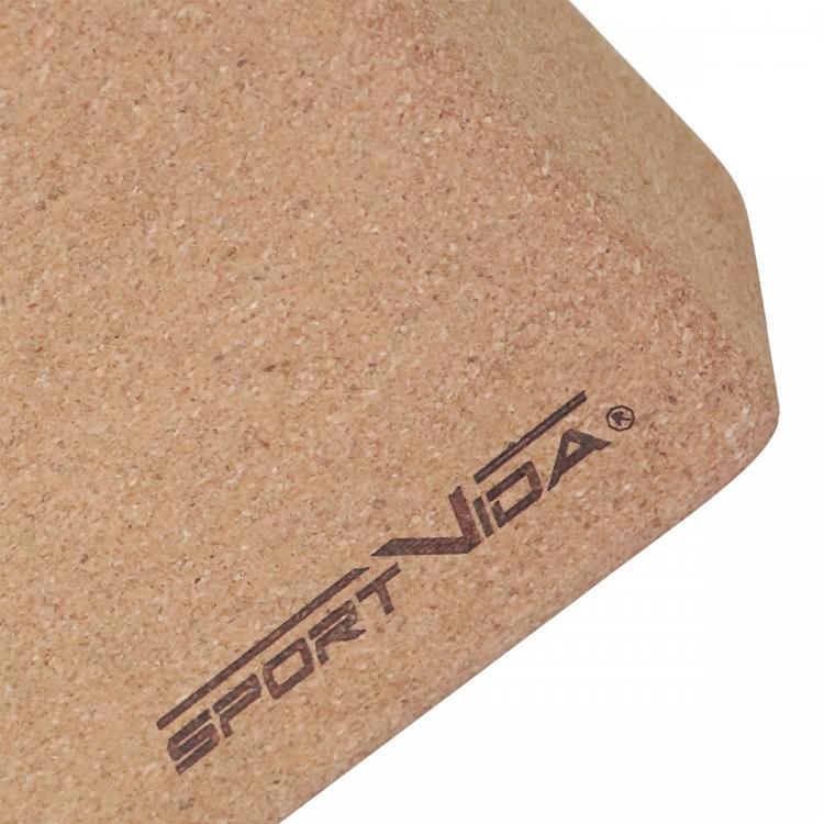 Блок для йоги c пробкового дерева SportVida SV-HK0316