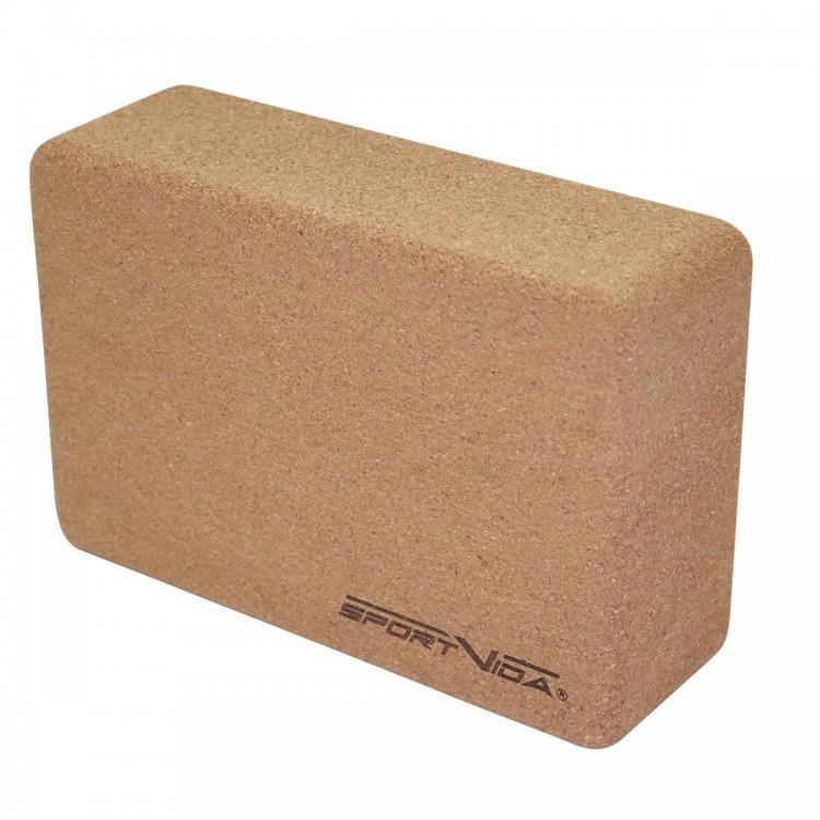 Блок для йоги c пробкового дерева SportVida SV-HK0316