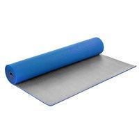 Коврик для фитнеса и йоги - PVC 6 мм двухслойный FI-5558 синий-серый