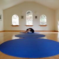 Круглый коврик для йоги Rishikesh (Ришикеш) Mandala 190 см Cиний