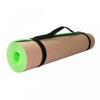 Коврик (мат) для йоги и фитнеса пробковый SportVida TPE+Cork 0.4 см SV-HK0317