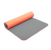 Коврик для фитнеса и йоги TPE+TC 6 мм двухслойный SP-Planeta FI-3046 Оранжевый-серый