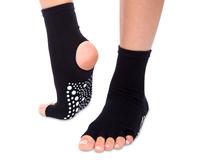 Носки для йоги с открытыми пальцами SP-Planeta FI-0439 (полиэстер, хлопок, р-р 36-41, Черный)