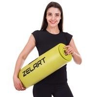 Коврик для фитнеса и йоги профессиональный NBR 12,5 мм MODERN FI-2578 (1,80мx0,61мx12,5мм) Салатовый