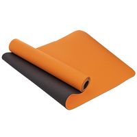 Коврик для фитнеса и йоги TPE+TC 6 мм двухслойный SP-Planeta FI-3046-3 Оранжевый-черный