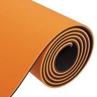 Коврик для фитнеса и йоги TPE+TC 6 мм двухслойный SP-Planeta FI-3046-3 Оранжевый-черный