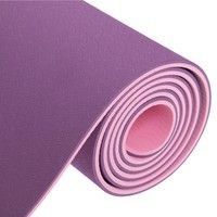 Коврик для фитнеса и йоги TPE+TC 6 мм двухслойный SP-Planeta FI-3046-10 Фиолетовый-розовый