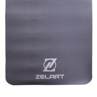 Коврик для фитнеса и йоги профессиональный NBR 6 мм Zelart FI-2264 (1,83м x 0,65м x 6мм) Черный