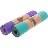 Коврик для йоги с разметкой 6 мм Record FI-2430 Фиолетовый с разметкой