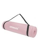 Коврик (мат) для йоги и фитнеса Springos NBR 1 см YG0030 Pink