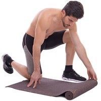 Коврик для йоги Джутовый (Yoga mat) SP-Sport FI-2441 (размер 1,85м x 0,62м x 6мм Темно-коричневый)