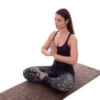 Коврик для йоги Джутовый (Yoga mat) SP-Sport FI-2441 (размер 1,85м x 0,62м x 6мм Коричневый)