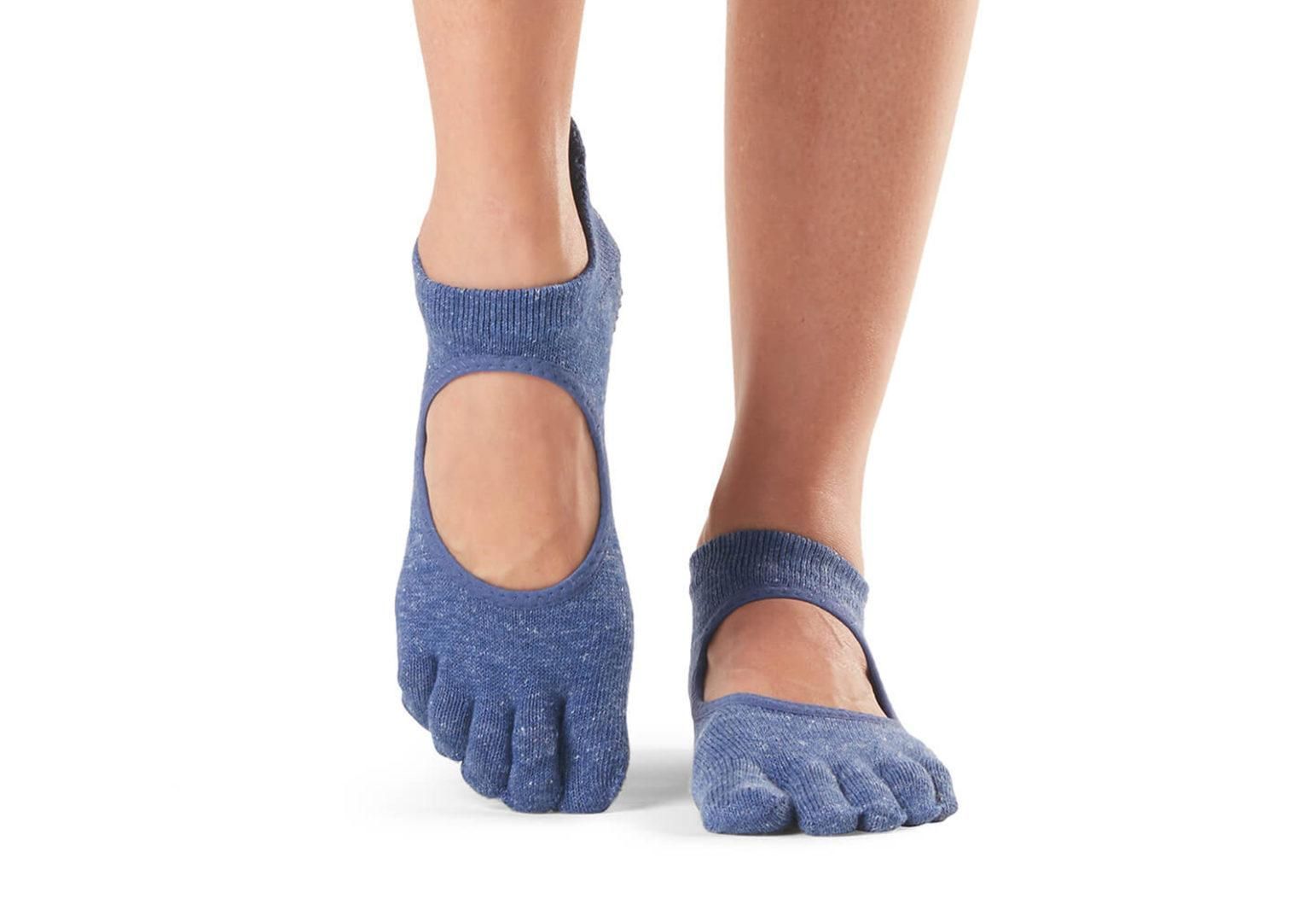 Носки для йоги ToeSox Full Toe Bellarina Grip Navy