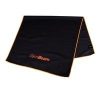 Спортивное быстросохнущее полотенце Quick-Drying Black/Orange - GymBeam