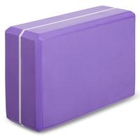 Блок для йоги двухцветный Zelart FI-1714 (EVA 120g, р-р 23х15х7,5см, Фиолетовый)